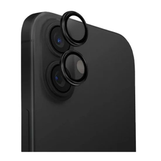 Uniq Optix Iphone 16 (2024) 6.1/6.7 Aluminium Camera Lens Protector - Midnight (Black)